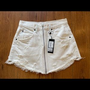 Carmar Jeans White Denim Mini Skirt